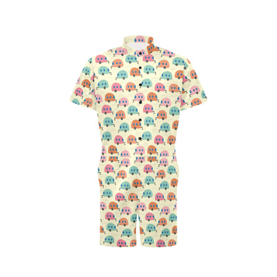 Camper Pattern Print Design 06 Men's Romper