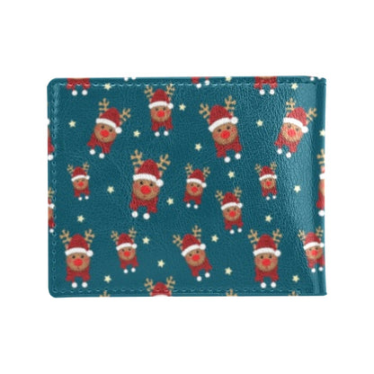 Reindeer Print Design LKS406 Men's ID Card Wallet