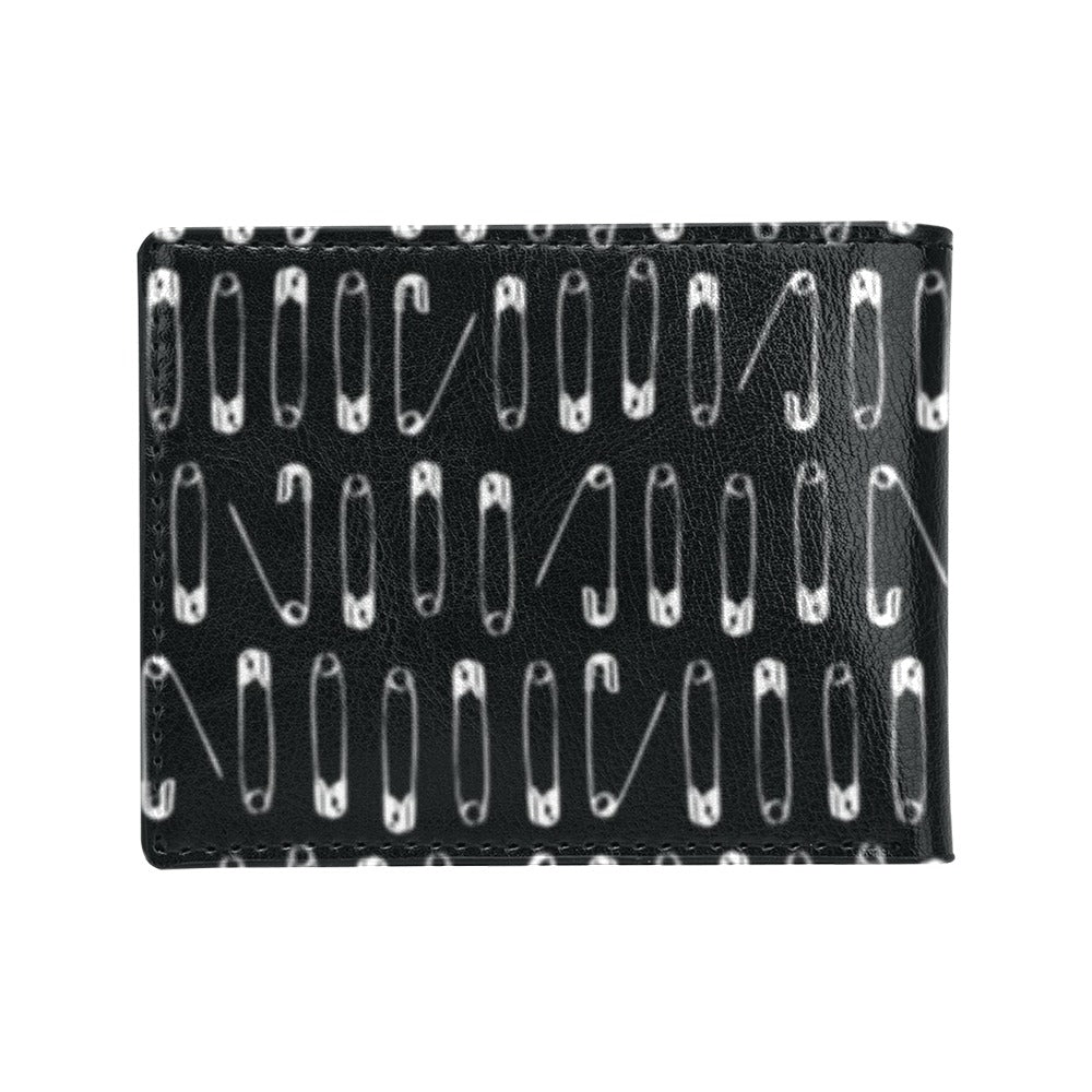 Safety Pin Print Design LKS302 Men's ID Card Wallet