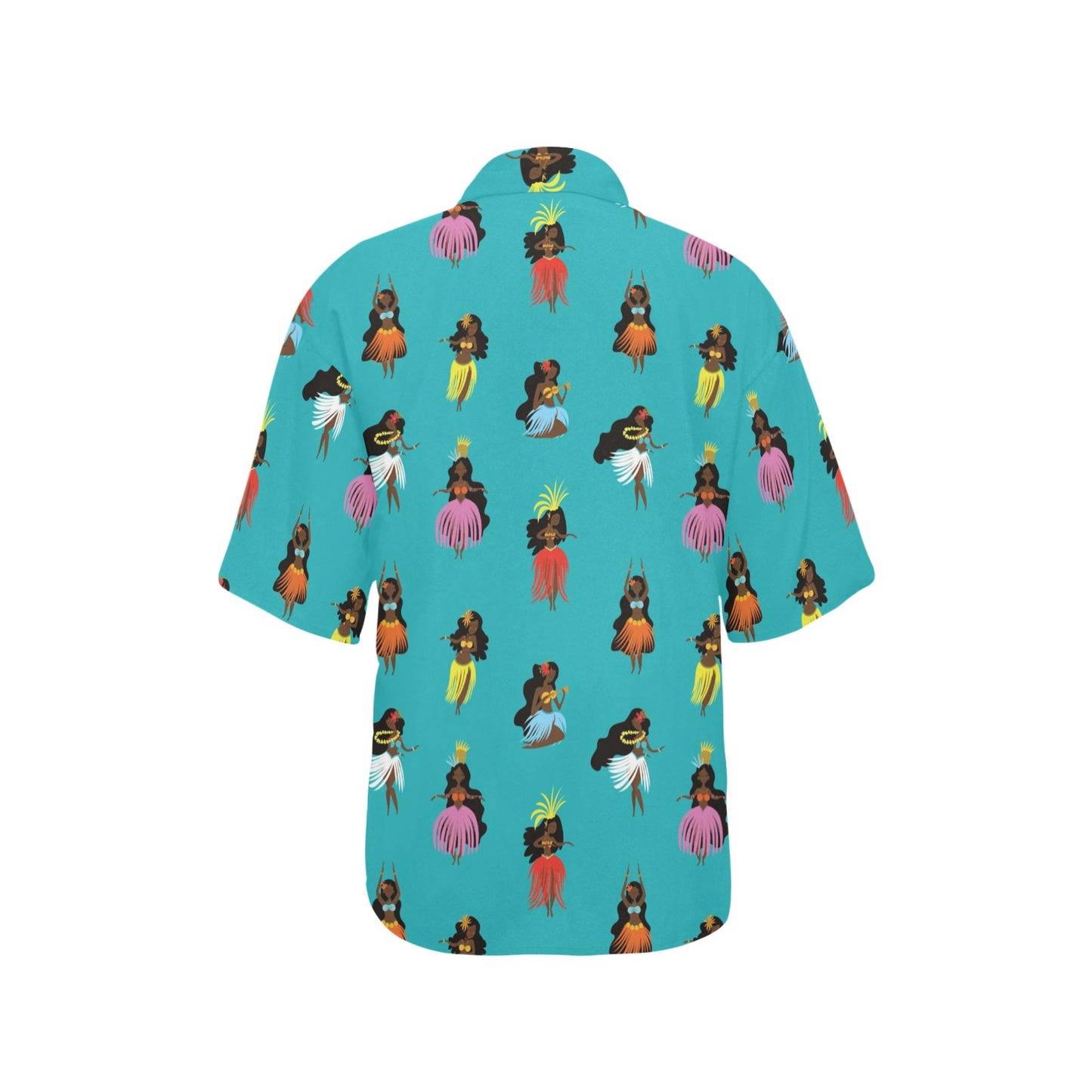 Hula Dancers Pattern Print Design 04 Women's Hawaiian Shirt