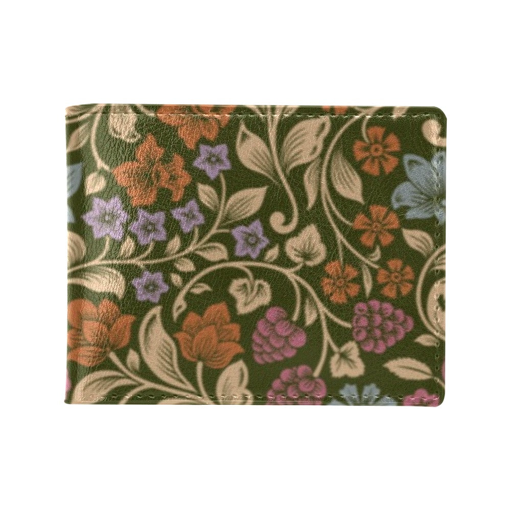 Floral Vintage Print Pattern Men's ID Card Wallet