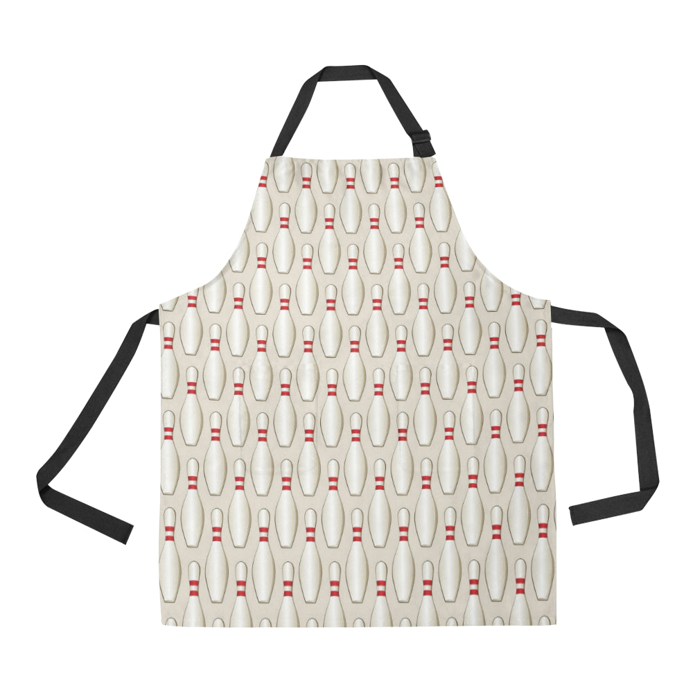 Bowling Pin Pattern Print Design 01 Apron with Pocket
