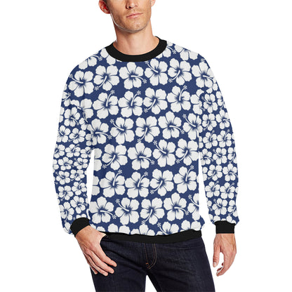 Hibiscus Pattern Print Design HB013 Men Long Sleeve Sweatshirt