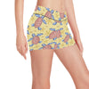 Sea Turtle Pattern Print Design T06 Yoga Shorts