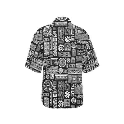 Polynesian Pattern Print Design A02 Women's Hawaiian Shirt