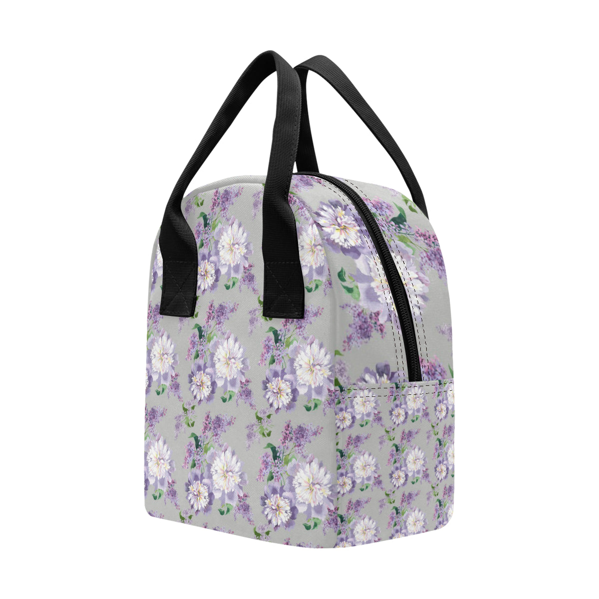 Lilac Pattern Print Design LI07 Insulated Lunch Bag