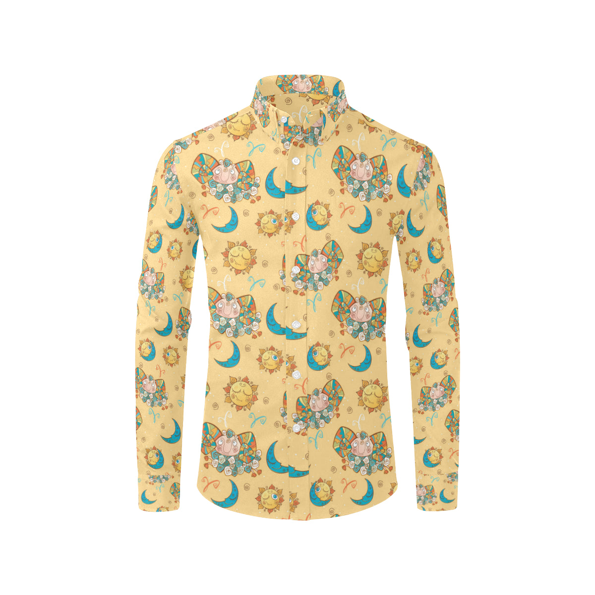 Aries Zodiac Pattern Print Design 03 Men's Long Sleeve Shirt