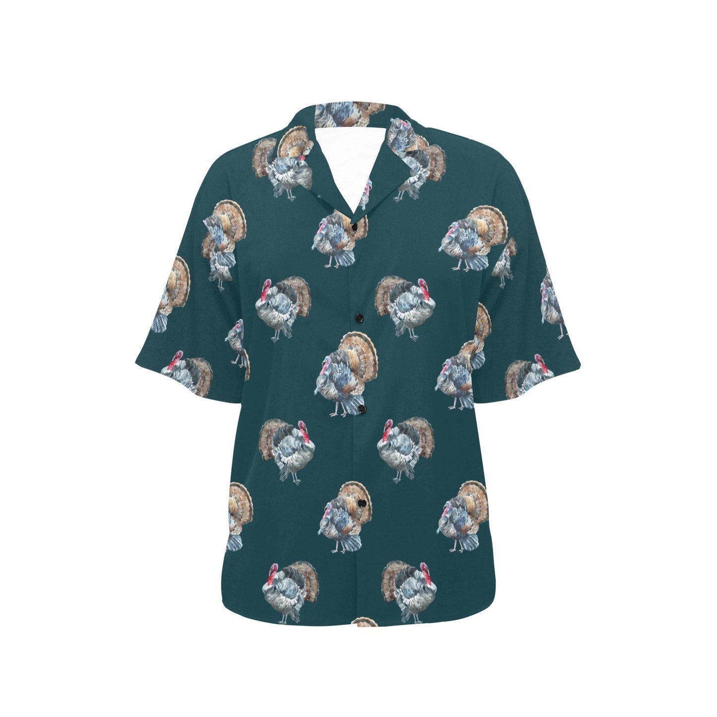 Turkey Pattern Print Design 03 Women's Hawaiian Shirt
