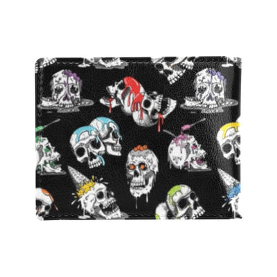 Skull Print Design LKS3013 Men's ID Card Wallet