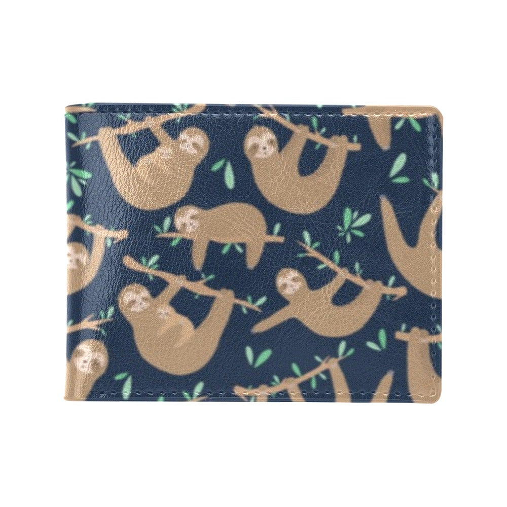 Sloth Print Design LKS307 Men's ID Card Wallet