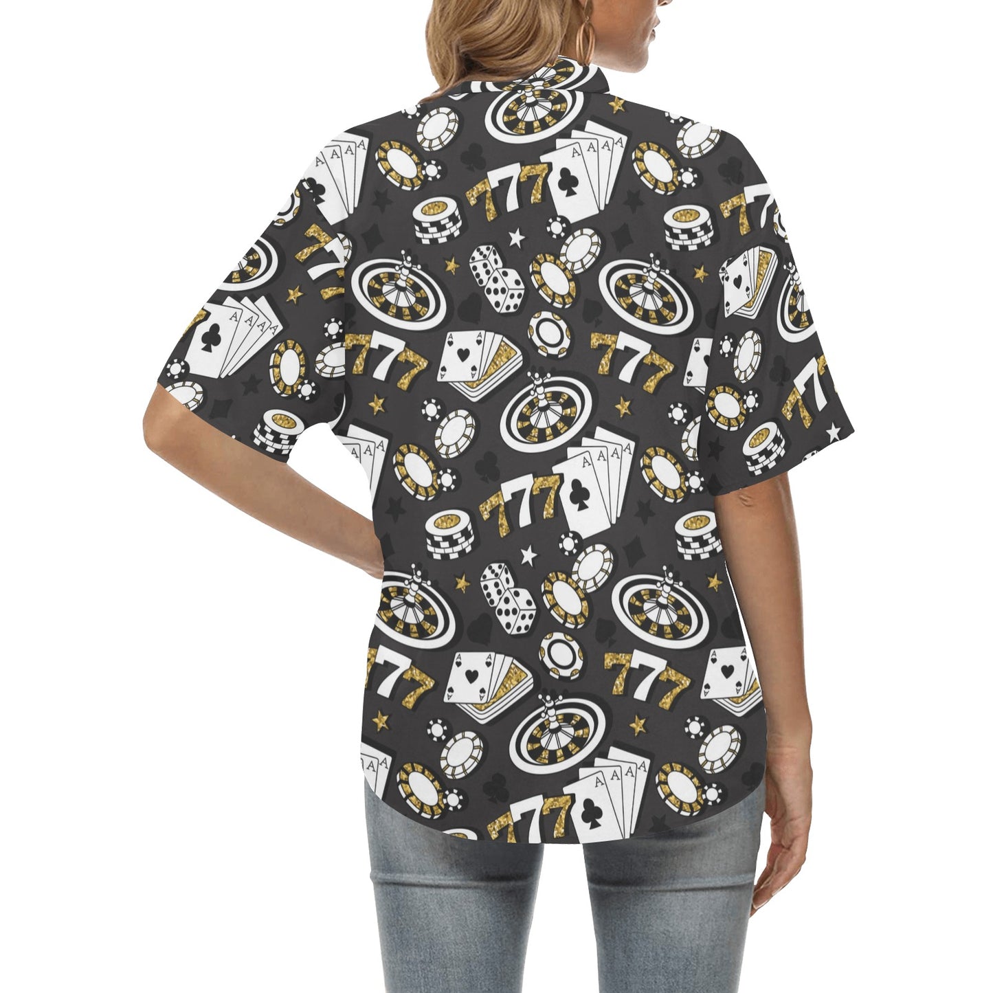 Casino Pattern Print Design 05 Women's Hawaiian Shirt