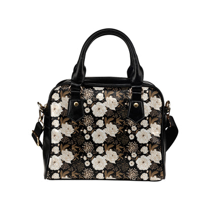 Peony Pattern Print Design A02 Shoulder Handbag