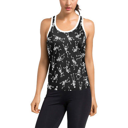 Skeleton Print Design LKS305 Women's Racerback Tank Top