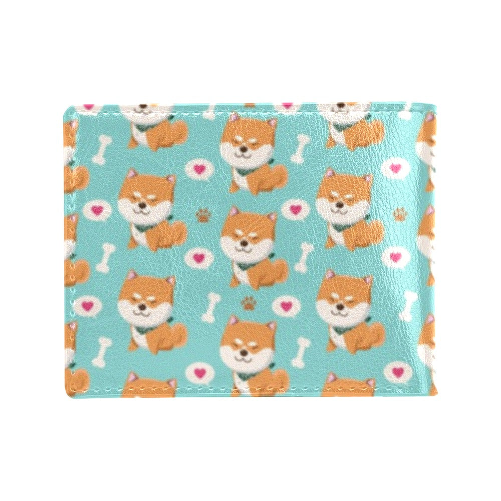 Shiba Inu Print Design LKS3013 Men's ID Card Wallet