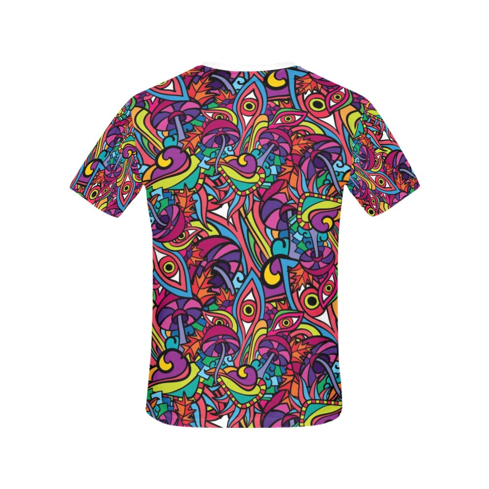 Trippy Print Design LKS302 Women's  T-shirt