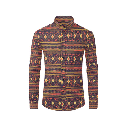 Southwest Ethnic Design Themed Print Men's Long Sleeve Shirt