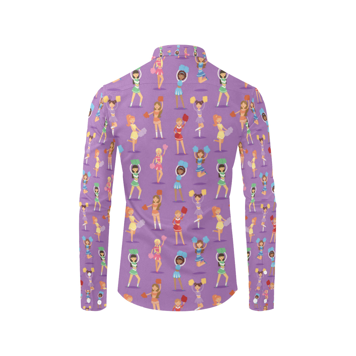 Cheerleader Pattern Print Design 02 Men's Long Sleeve Shirt