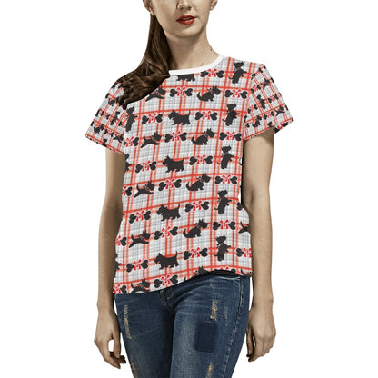 Scottish Terriers Print Design LKS3014 Women's  T-shirt