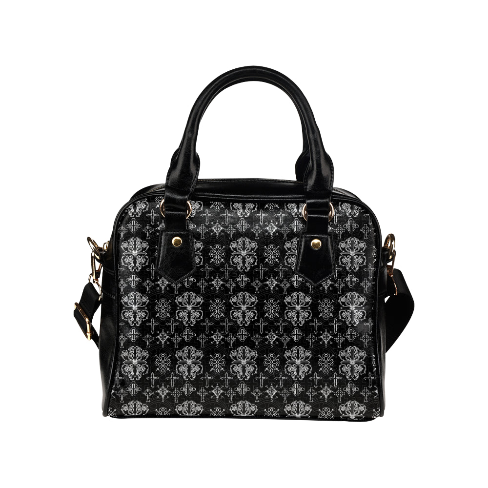 Cross Pattern Print Design 04 Shoulder Handbag