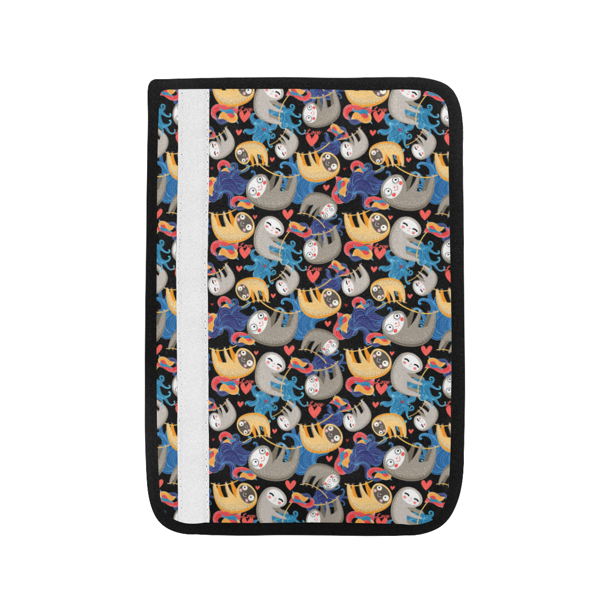 Sloth Cartoon Design Themed Print Car Seat Belt Cover