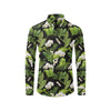 Tropical Flower Pattern Print Design TF026 Men's Long Sleeve Shirt