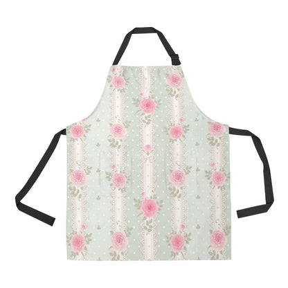 Rose Pattern Print Design RO016 Apron with Pocket