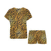 Tiger Print Design LKS302 Women's Short Pajama Set