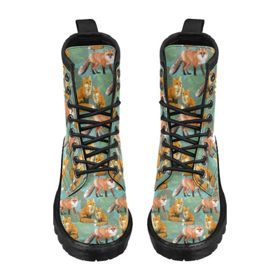 Fox Autumn leaves Themed Women's Boots