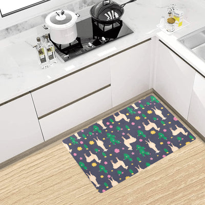 Llama Cactus Pattern Print Design 012 Kitchen Mat