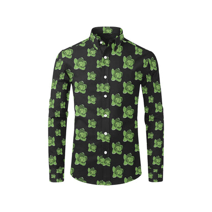 Cabbage Pattern Print Design 03 Men's Long Sleeve Shirt