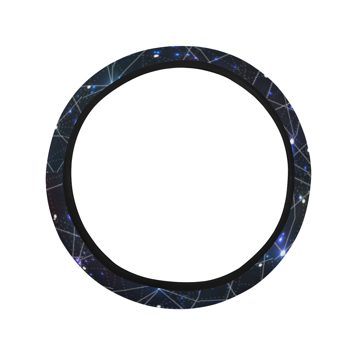 Cosmic Pattern Print Design 01 Steering Wheel Cover with Elastic Edge