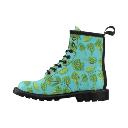 Spinach Print Design LKS301 Women's Boots