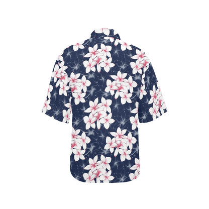 Plumeria Pattern Print Design PM017 Women's Hawaiian Shirt