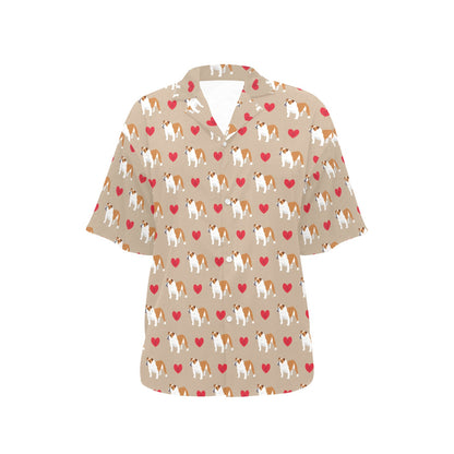 Bulldogs Pattern Print Design 02 Women's Hawaiian Shirt