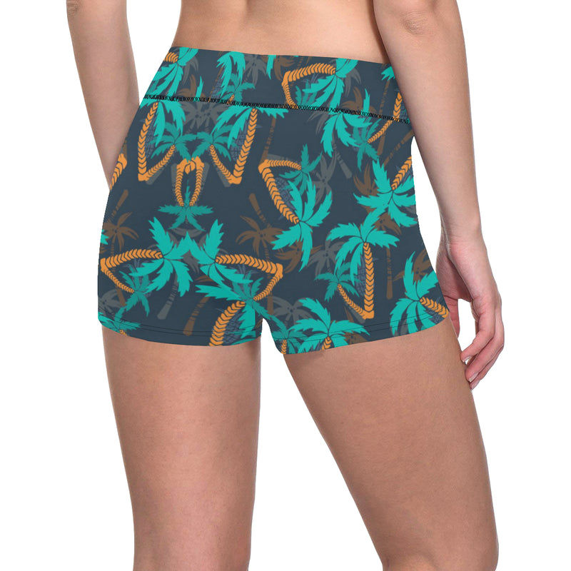 Palm Tree Pattern Print Design PT01 Yoga Shorts