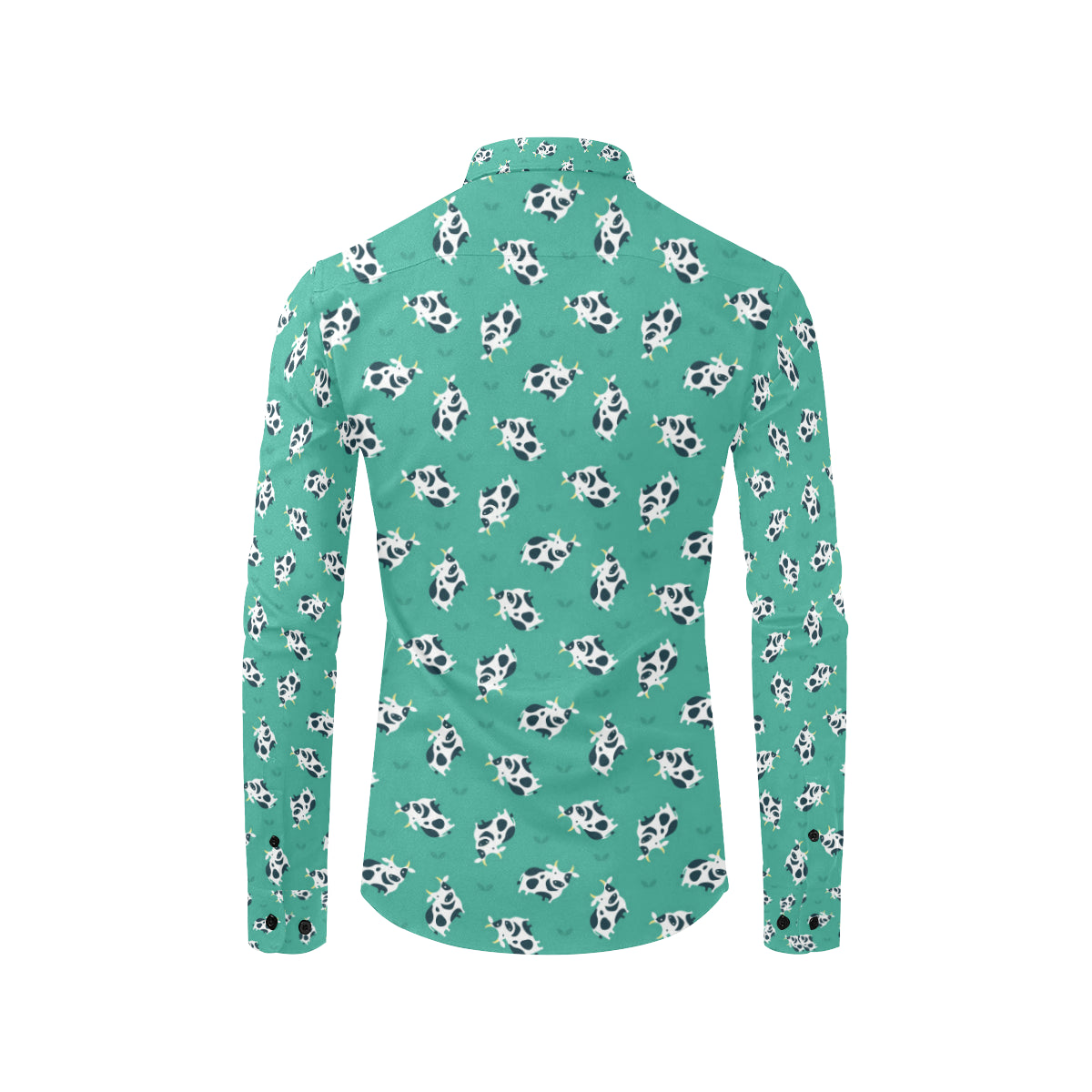 Cow Pattern Print Design 03 Men's Long Sleeve Shirt