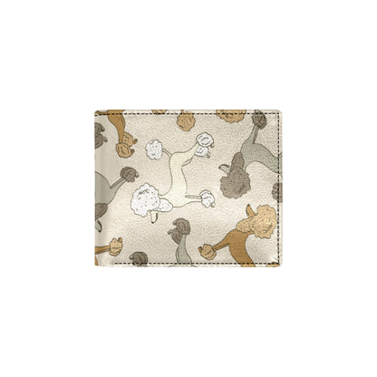 Poodle Pattern Print Design A01 Men's ID Card Wallet