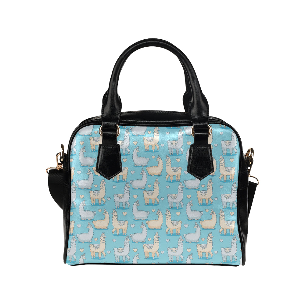 Alpaca Pattern Print Design 06 Shoulder Handbag