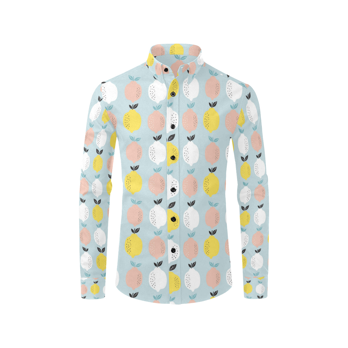 Citrus  Pattern Print Design 03 Men's Long Sleeve Shirt