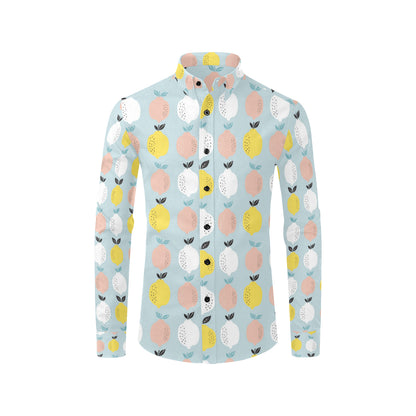 Citrus  Pattern Print Design 03 Men's Long Sleeve Shirt