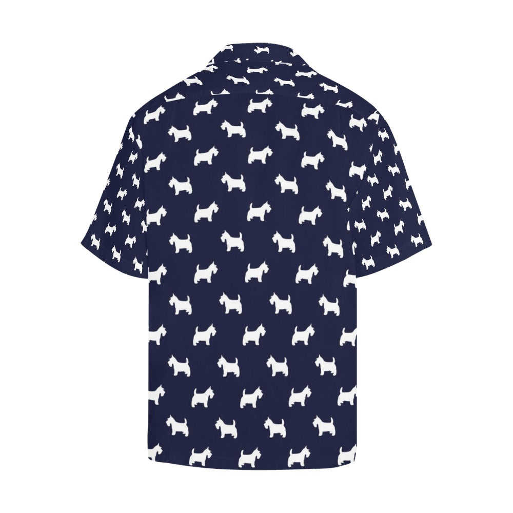 Scottish Terriers Print Design LKS3019 Men's Hawaiian Shirt