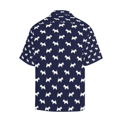 Scottish Terriers Print Design LKS3019 Men's Hawaiian Shirt