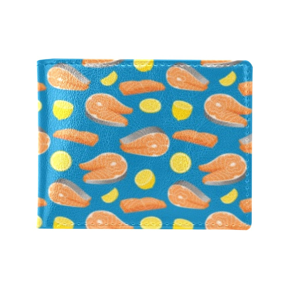 Salmon Steak With Lemon Print Design LKS308 Men's ID Card Wallet