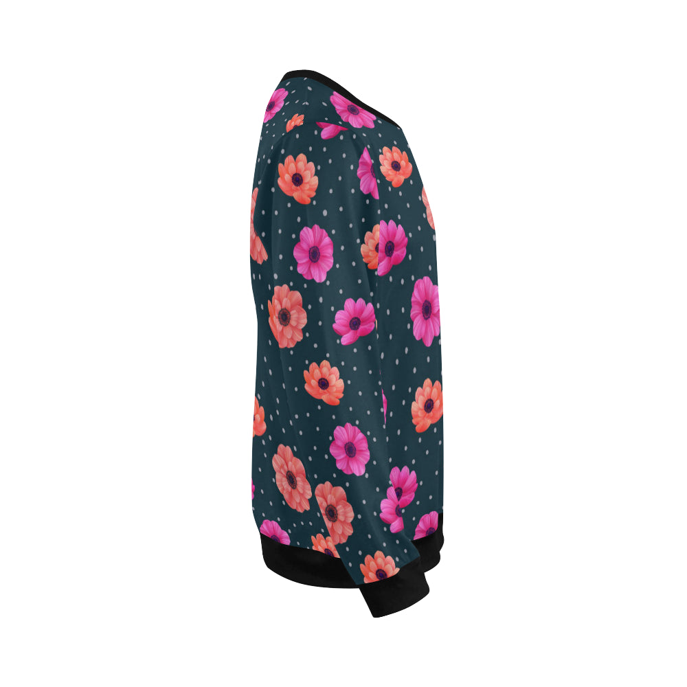 Anemone Pattern Print Design AM08 Men Long Sleeve Sweatshirt