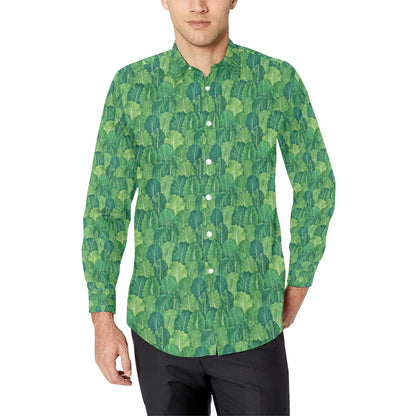 Cabbage Pattern Print Design 02 Men's Long Sleeve Shirt