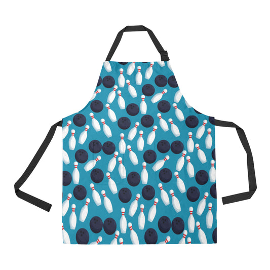 Bowling Pin Pattern Print Design 010 Apron with Pocket