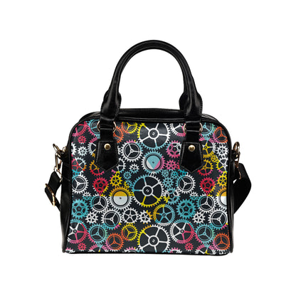 Mechanic Pattern Print Design 02 Shoulder Handbag