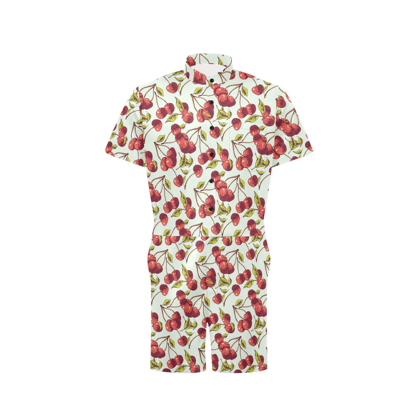 Cherry Hand Draw Men's Romper