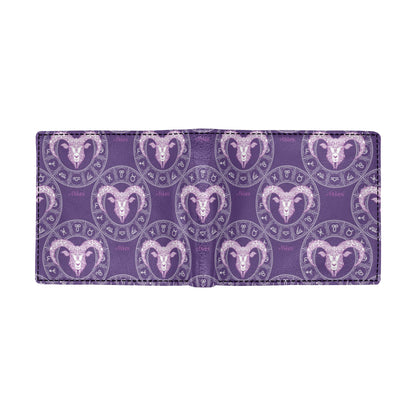 Aries Zodiac Pattern Print Design 02 Men's ID Card Wallet