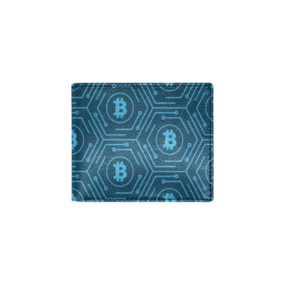 Cryptocurrency Pattern Print Design 04 Men's ID Card Wallet